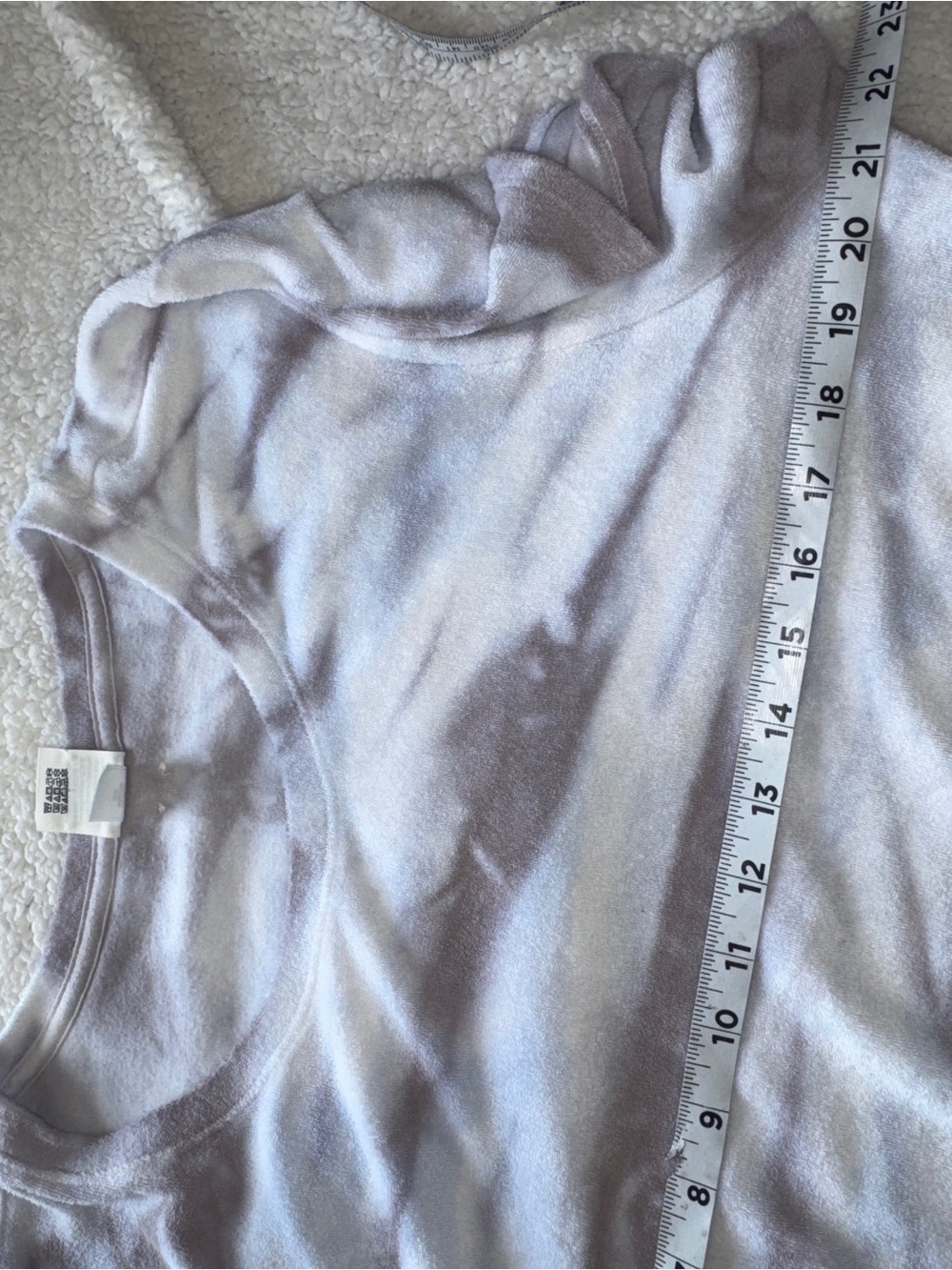 PINK Victoria's Secret Blue & Gray Tie-Dye Side-Ruched Terry clothSwim Cover-Up - Picture 9 of 9